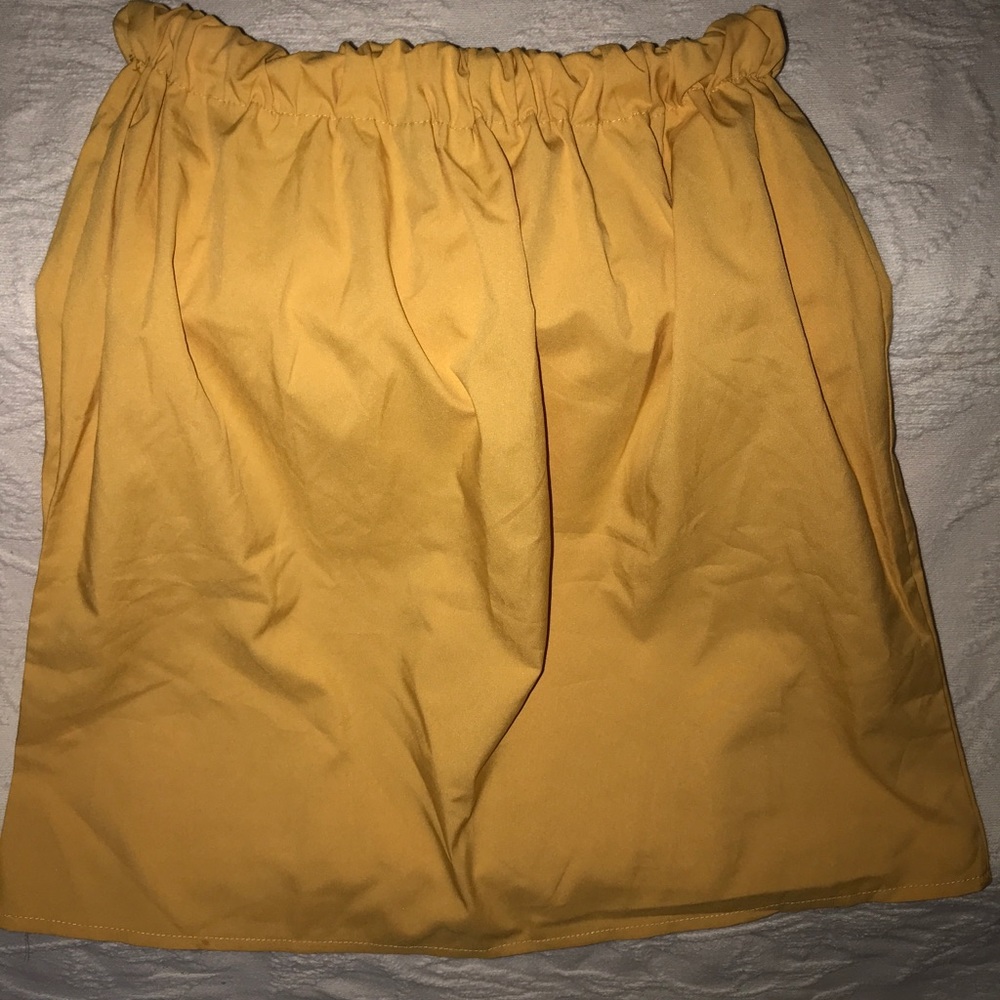 Strapless Yellow Top